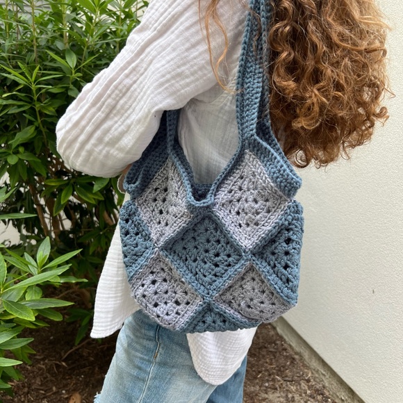 Knits & Knacks Handbags - Granny Square Tote Bag